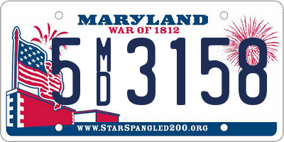 MD license plate 5MD3158
