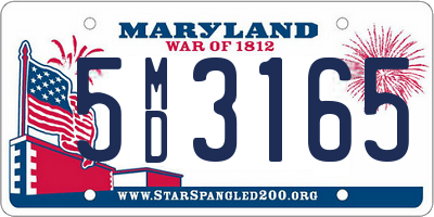 MD license plate 5MD3165
