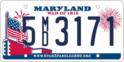 MD license plate 5MD3171