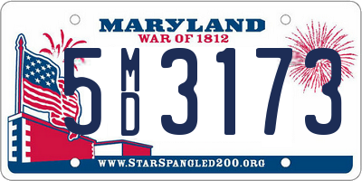 MD license plate 5MD3173
