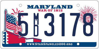MD license plate 5MD3178