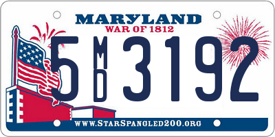 MD license plate 5MD3192