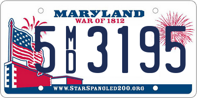 MD license plate 5MD3195