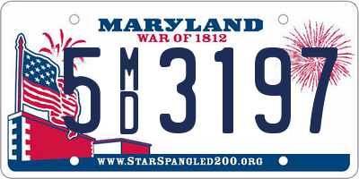 MD license plate 5MD3197