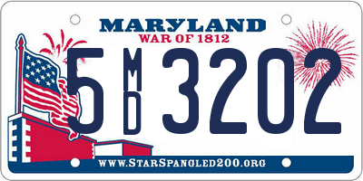 MD license plate 5MD3202