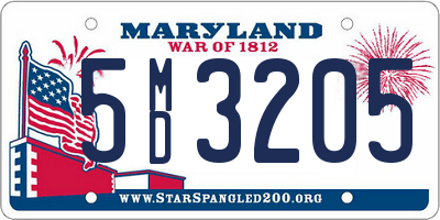 MD license plate 5MD3205