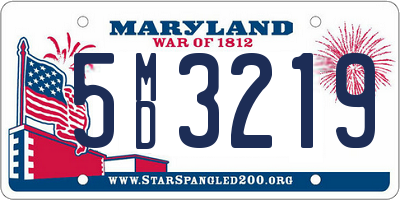 MD license plate 5MD3219