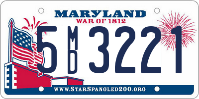 MD license plate 5MD3221