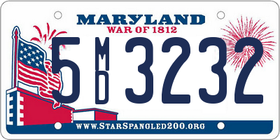MD license plate 5MD3232