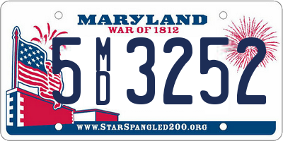 MD license plate 5MD3252