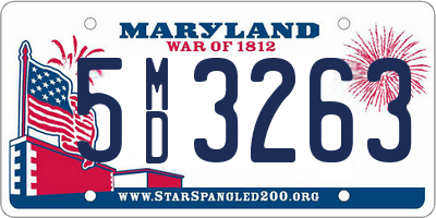MD license plate 5MD3263