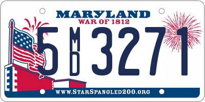 MD license plate 5MD3271