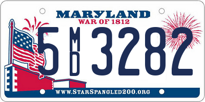 MD license plate 5MD3282