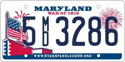 MD license plate 5MD3286