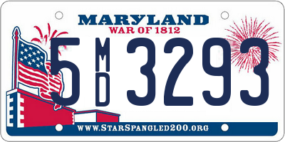 MD license plate 5MD3293