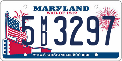 MD license plate 5MD3297