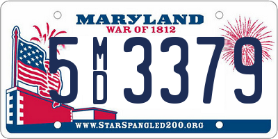 MD license plate 5MD3379