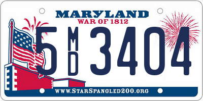 MD license plate 5MD3404