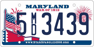MD license plate 5MD3439