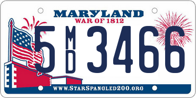 MD license plate 5MD3466