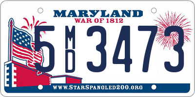 MD license plate 5MD3473