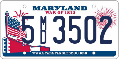 MD license plate 5MD3502