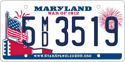 MD license plate 5MD3519