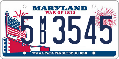 MD license plate 5MD3545