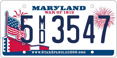 MD license plate 5MD3547