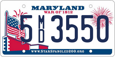 MD license plate 5MD3550