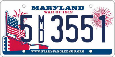 MD license plate 5MD3551