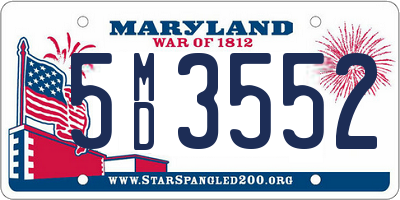 MD license plate 5MD3552