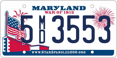 MD license plate 5MD3553