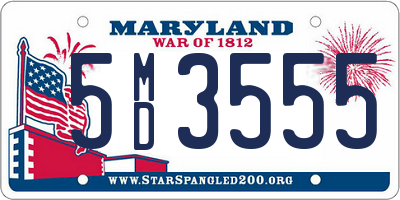 MD license plate 5MD3555