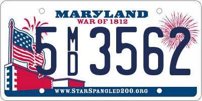 MD license plate 5MD3562