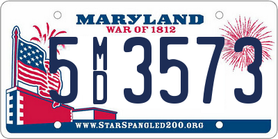 MD license plate 5MD3573