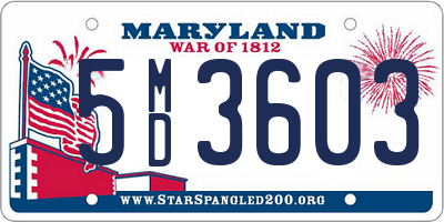 MD license plate 5MD3603