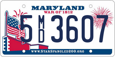 MD license plate 5MD3607