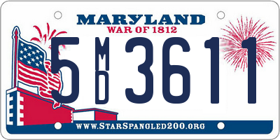 MD license plate 5MD3611