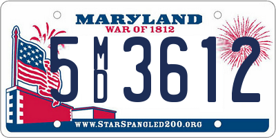 MD license plate 5MD3612