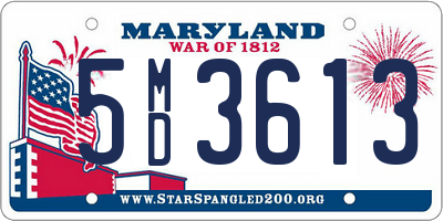 MD license plate 5MD3613