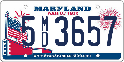 MD license plate 5MD3657
