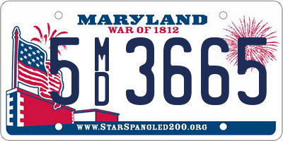 MD license plate 5MD3665