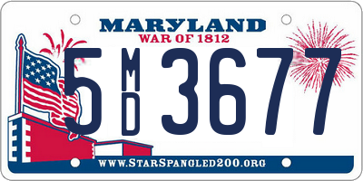 MD license plate 5MD3677