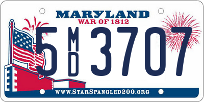 MD license plate 5MD3707