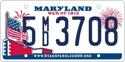 MD license plate 5MD3708