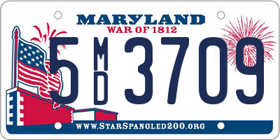 MD license plate 5MD3709