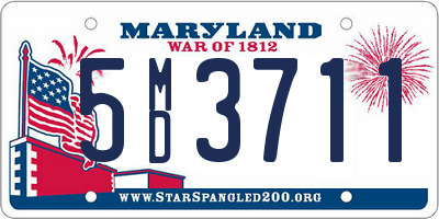 MD license plate 5MD3711