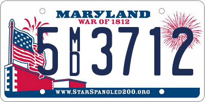 MD license plate 5MD3712