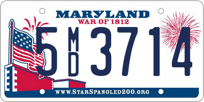 MD license plate 5MD3714